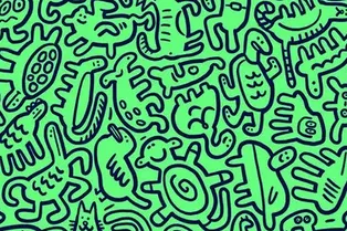 Веселая визуальная головоломка: найдите кота среди причудливых существ