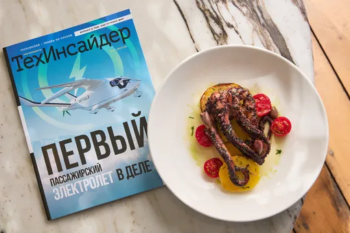 Осьминог на гриле с печеным картофелем и маслинами2