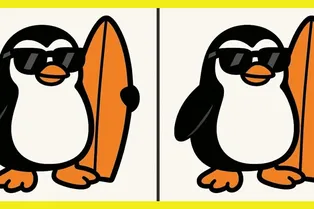 Дельфин-серфер: попробуйте найти 3 отличия между милыми рисунками Дельфин-серфер: попробуйте найти 3 отличия между милыми рисунками