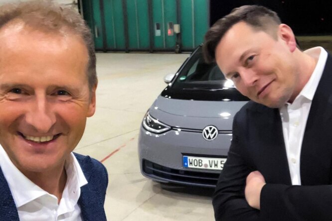 Илон Маск протестировал электромобиль Volkswagen Илон Маск протестировал электромобиль Volkswagen
