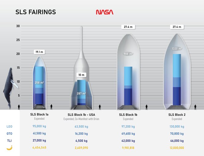 Художник наглядно сравнил грузовместимость новейших лунных ракет