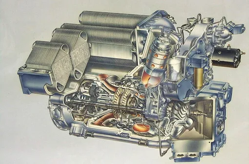 газотурбинный автомобильный двигатель mack в разрезе газотурбинный автомобильный двигатель mack в разрезе