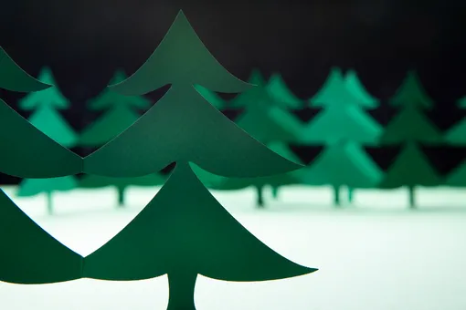 Бумажные елки Бумажные елки