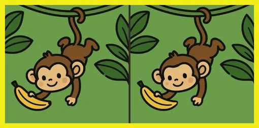 Найдите отличия между обезьянами Найдите отличия между обезьянами