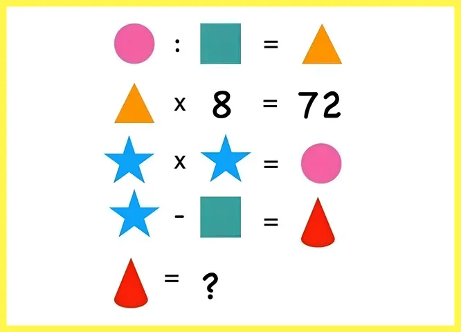 Внимательно изучите условие задачи. Вычислите, какое число должно стоять на месте красного конуса?