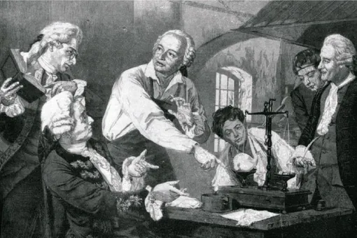 Михаил Ломоносов в химической лаборатории. Литография Николая Наговицына, 1757 год Михаил Ломоносов в химической лаборатории. Литография Николая Наговицына, 1757 год