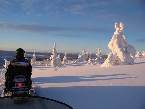 поездка по лапландии на снегоходах