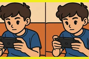 Между двумя играющими мальчиками есть отличия. Найдете их за 19 секунд?