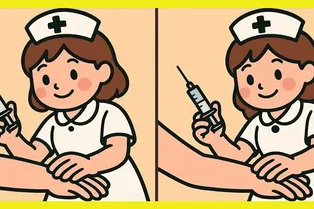 Между медсестрами есть 3 отличия. Сможете их отыскать?