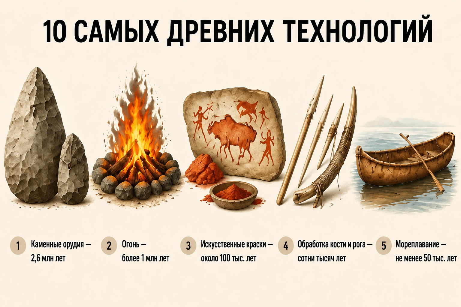10 самых древних технологий: узнайте, что мы умеем делать миллионы лет