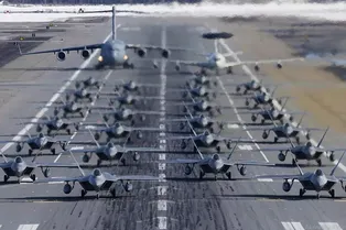 24 F-22 вышли на «слоновью прогулку» на Аляске