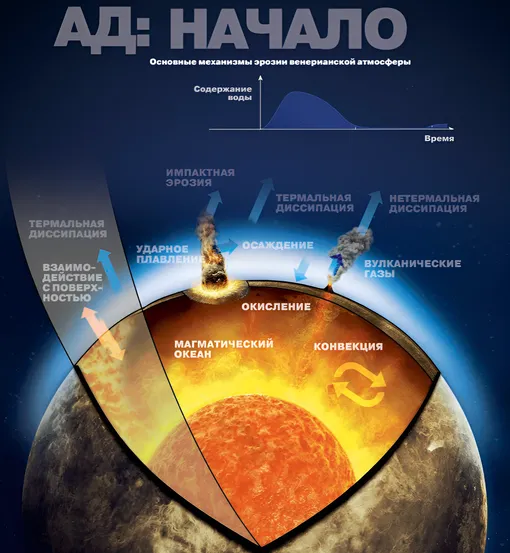 Атмосфера Венеры: инфографика