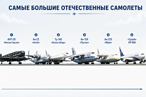 Махины советской и российской авиации: самые большие отечественные самолеты — в одной инфографике Махины советской и российской авиации: самые большие отечественные самолеты — в одной инфографике