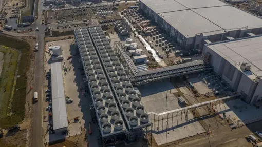 Система вентиляции дата-центра MIcrosoft сверху