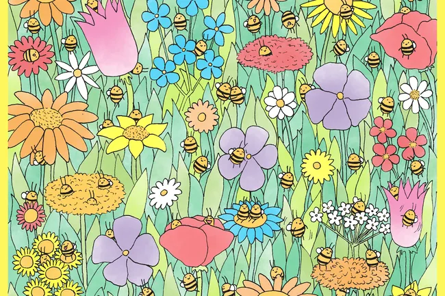 Сложнейший тест на зоркость: скольких пчел вы сможете сосчитать на картинке за минуту?