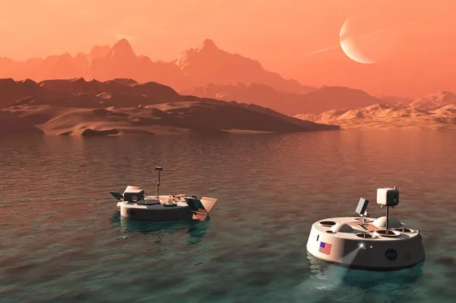 На озерах спутника Сатурна Титана бывают штормы с волнами до 3 метров