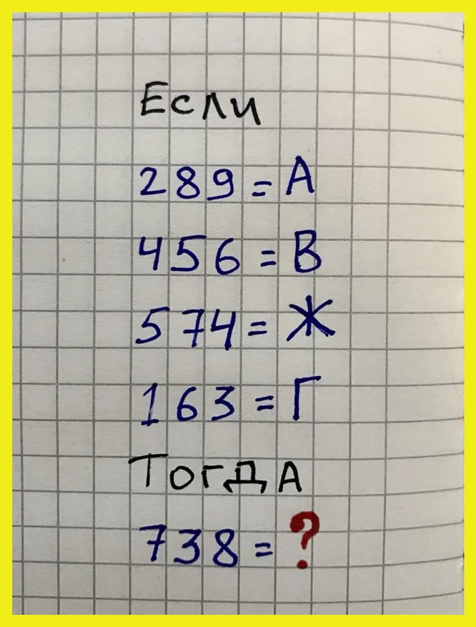 Какое буква должна стоять на месте вопросительного знака?