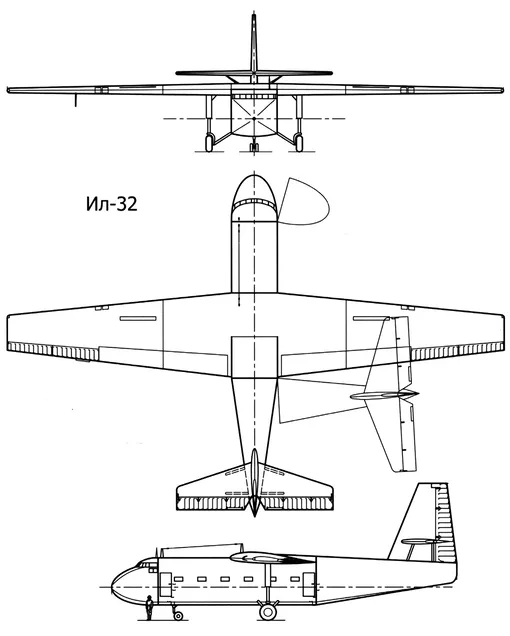 планер ил-32 проекции