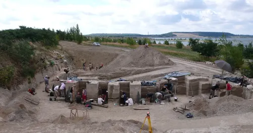 Место раскопок