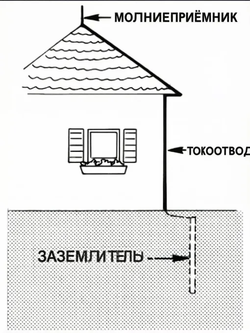 устройство внешней молниезащиты