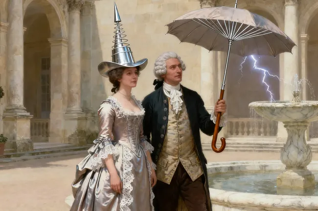 Мода против молний: зачем в Европе в XVIII веке носили шляпы-молниеотводы