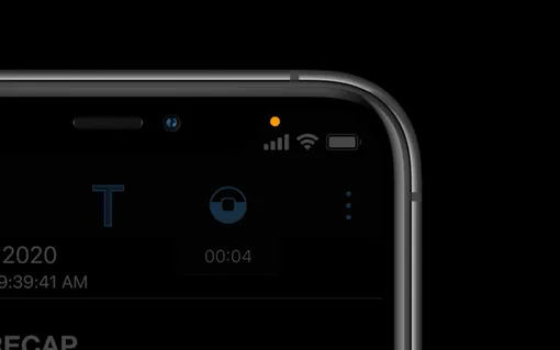 Оранжевая точка на iPhone включится, если начать искать информацию через голосовых помощников, записывать голосовое сообщение или, например, разговаривать по видеосвязи