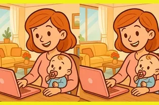 Мама и ребенок: только самые «глазастые» найдут 3 отличия за отведенное время