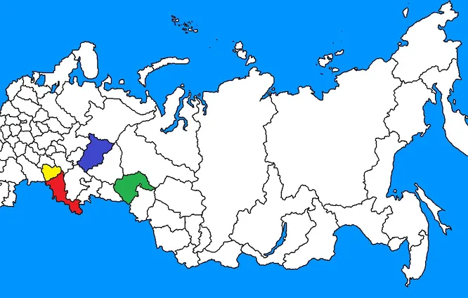 Каким цветом на контурной карте выделена Самарская область?