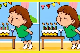 Девочка и торт: сможете найти отличия между картинками?