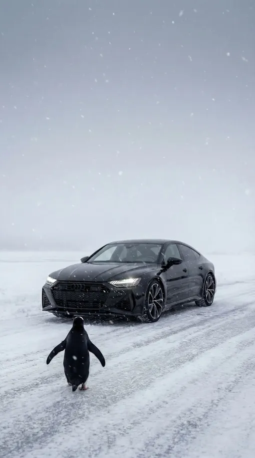 снег в городе