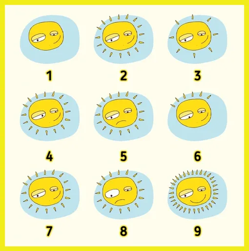 Найдите 2 одинаковых солнца Найдите 2 одинаковых солнца