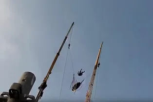 Рогатка, которая стреляет людьми: ужасающее видео Рогатка, которая стреляет людьми: ужасающее видео