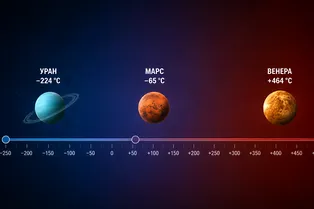 Планеты Солнечной системы от самой горячей к самой холодной: инфографика