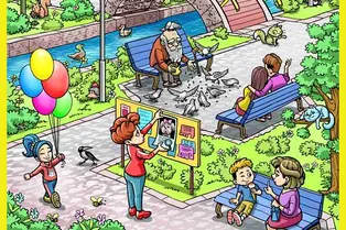 Летняя картинка-головоломка: помогите женщине найти пропавшую собаку. У вас есть лишь 15 секунд!