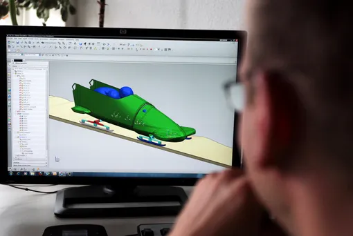 3D-модель саней для бобслея.