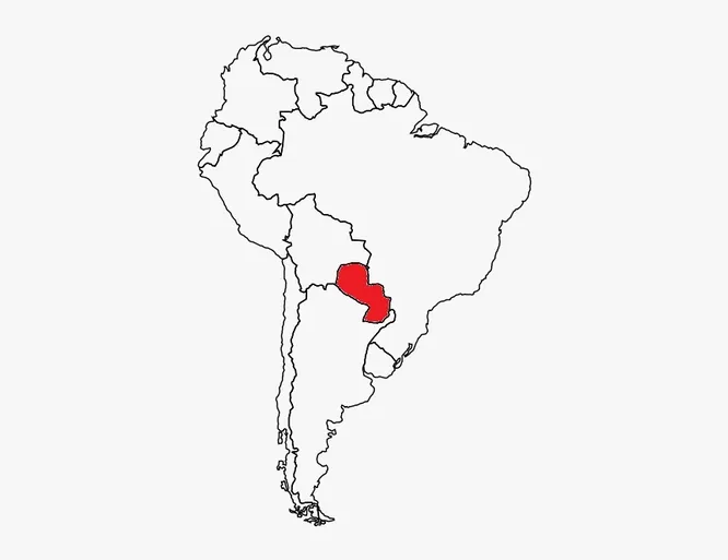 Какая страна выделена красным на контурной карте?