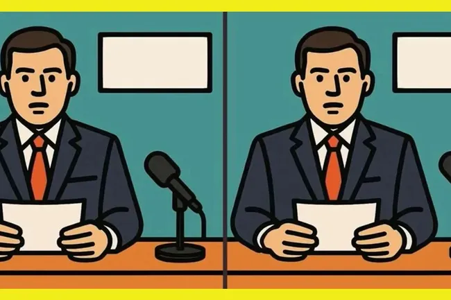 Ведущий новостей: сможете заметить 3 отличия между картинками?