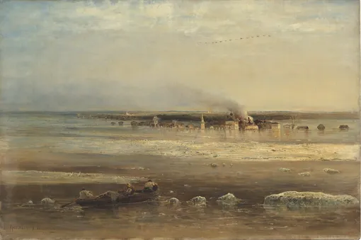 «Разлив Волги под Ярославлем», А. Саврасов, 1871 г.