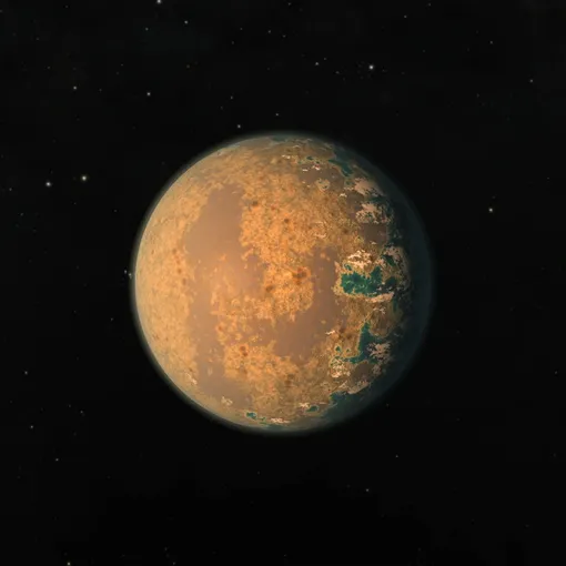 Художественное изображение планеты TRAPPIST-1d. Художественное изображение планеты TRAPPIST-1d.