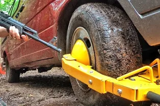 Можно ли отстрелить штрафной «башмак» и не задеть колесо Можно ли отстрелить штрафной «башмак» и не задеть колесо