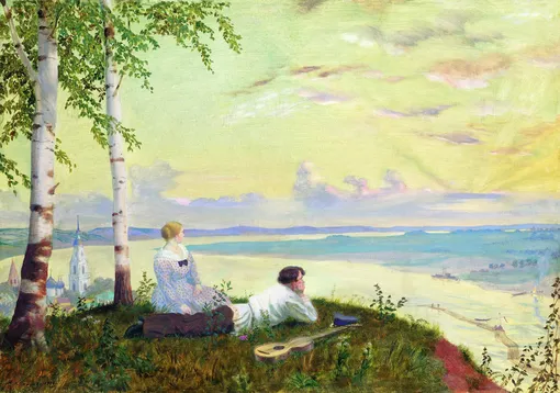 «На Волге», Б. Кустодиев, 1922 г.