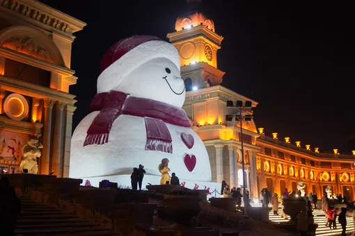 Самый большой снеговик в 2025 году