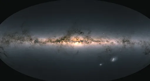 Карта неба, полученная Gaia с учетом плотности звезд. Википедия