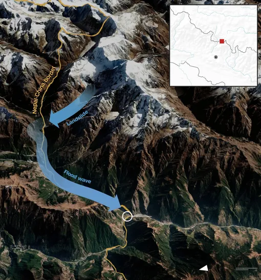 Карта потока. Google Earth, Геологическая служба США