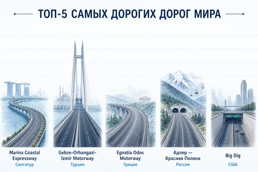 На них потрачены миллиарды: самые дорогие автомобильные дороги мира — в одной инфографике На них потрачены миллиарды: самые дорогие автомобильные дороги мира — в одной инфографике