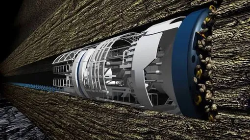 tunnel boring rendering