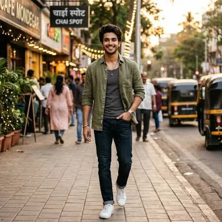 smiling pedestrian