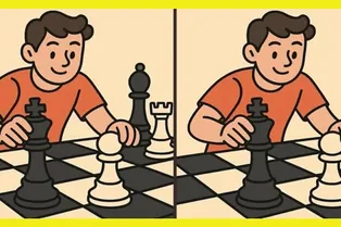 Между двумя шахматистами есть отличия. Попробуйте найти их за отведенное время!