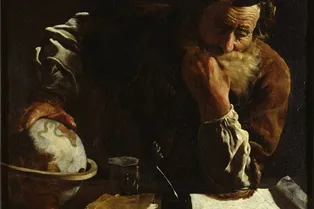 Ученым удалось прочитать страницу книги Архимеда, скрытую красочной миниатюрой