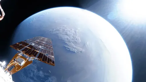 В августе 2026 года космический аппарат LINK компании Katalyst Space запечатлел этот вид одной из своих солнечных панелей на околоземной орбите. В августе 2026 года космический аппарат LINK компании Katalyst Space запечатлел этот вид одной из своих солнечных панелей на околоземной орбите.